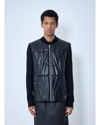 Moncler - Rick Owens Geocamo Flight Leather Hooded Gilet - Lyst
