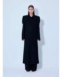 Yohji Yamamoto - Shrink Serge Paneled Shoulder Long Coat - Lyst