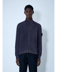 Stone Island - Zip-Up Rib Cardigan - Lyst