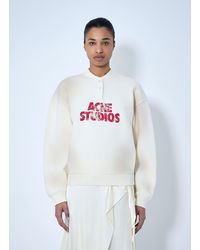 Acne Studios - Logo Embroidered Sweatshirt - Lyst