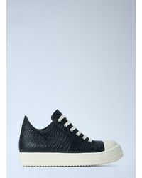 Rick Owens - Textured Leather Low-Top Sneakers - Lyst