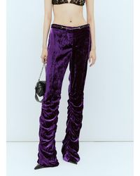 Gucci - Horsebit Belt Velvet Pants - Lyst