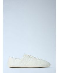 The Row - Clement Crinkled-Leather Sneakers - Lyst