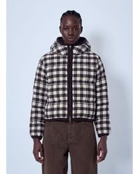 Moncler - Abstraction Hooded Wool Blend Short Down Jacket - Lyst