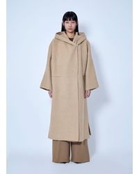 Max Mara - Hooded Camel And Mohair Coat - Lyst