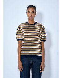 Prada - Striped Knit T-Shirt - Lyst