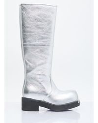 MM6 by Maison Martin Margiela - Laminated Leather Boots - Lyst
