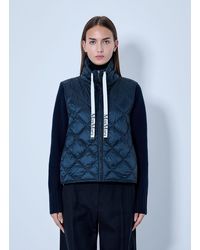 Max Mara - Quilted Gilet With Drawstring Collar - Lyst