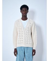 Lacoste - Cable Knit Cardigan - Lyst