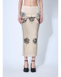 Jean Paul Gaultier - Double Layer Mesh Skirt - Lyst