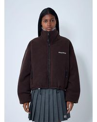 Miu Miu - Zip-Up Fleece Jacket - Lyst
