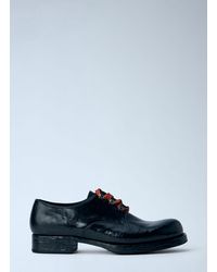 Prada - Antiqued Leather Lace-Ups - Lyst