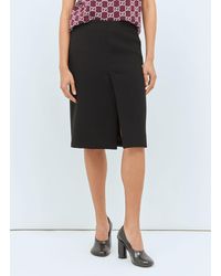 Gucci - Light Wool Crepe Skirt - Lyst