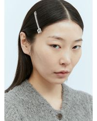 Gucci - Crystal Square G Hair Clip - Lyst
