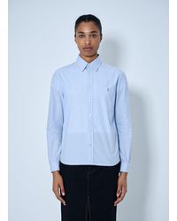 Saint Laurent - Striped Cotton Poplin Shirt - Lyst