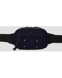 Maison Margiela Canvas Belt Bag In Navy - Blue