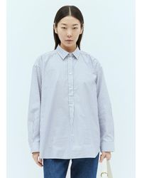 Totême - Striped Half-placket Shirt - Lyst