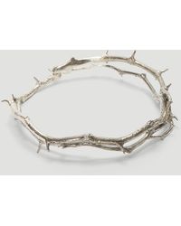 Pearls Before Swine Thorn Bangle Bracelet In Silver - Metallic
