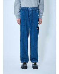 Stone Island - Elasticated Denim Cargo Trousers - Lyst