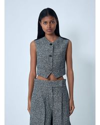 Max Mara - Tailored Wool-And-Silk Waistcoat - Lyst