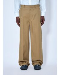 Balenciaga - Wide Leg Cotton Chino Pants - Lyst