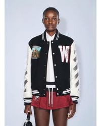 Off-White c/o Virgil Abloh - Wo Soundsystem Varsity Jacket - Lyst