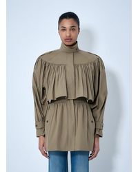 Chloé - Chloé Gathered High-Collar Jacket - Lyst