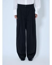 TOTEME - Single Pleat Cotton Trousers - Lyst