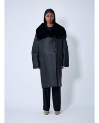 TOTEME - Shearling Wrap Coat - Lyst