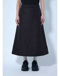 Moncler - Reversible Wool Twill Padded Midi Skirt - Lyst