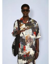 Off-White c/o Virgil Abloh - World Paint Viscose Bowling Shirt - Lyst
