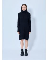 Moncler - Turtleneck Knit Dress - Lyst