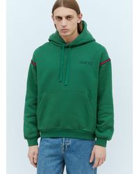 Gucci - Logo Embroidery Hooded Sweatshirt - Lyst