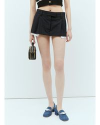 Miu Miu - Pinstripe Wool Miniskirt - Lyst