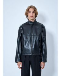 Bottega Veneta - Intrecciato Leather Blouson Jacket - Lyst