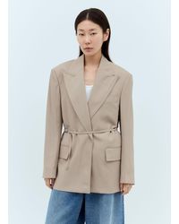 Acne Studios - Peak Lapels Belted Blazer - Lyst