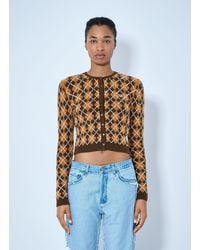 Acne Studios - Argyle Knit Cardigan - Lyst