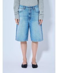 MM6 by Maison Margiela - Denim Bermuda Shorts - Lyst