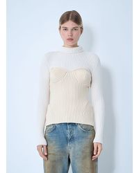 Jean Paul Gaultier - Ribbed Wool Sweater - Lyst