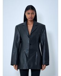 Alexander Wang - Leather Single-Breasted Blazer - Lyst