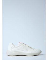 Prada - Leather Low-Top Sneakers - Lyst