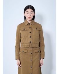 Saint Laurent - Cotton Serge Crop Jacket - Lyst