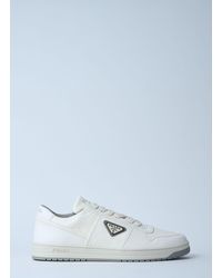 Prada - Leather Low-Top Sneakers - Lyst