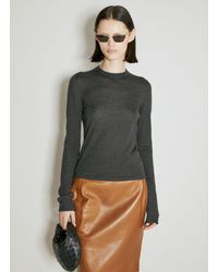 Saint Laurent - Cashmere, Wool And Silk Sweater - Lyst