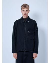 Stone Island - Denim Overshirt With Utility Pocket - Lyst