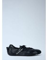 Acne Studios - Leather Lace-Up Sneakers - Lyst