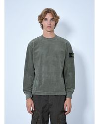 Stone Island - Corduroy Logo Patch Sweatshirt - Lyst