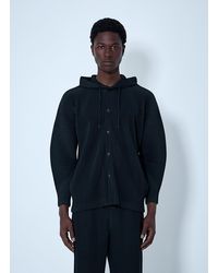 Homme Plissé Issey Miyake - Pinstripe Hooded Jacket - Lyst