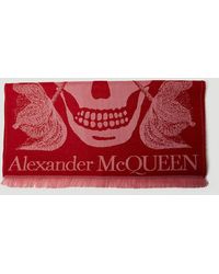 Alexander McQueen Oversized Skull Scarf - Red