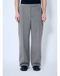 Prada - Belted Tailored Wool-blend Pants - Lyst